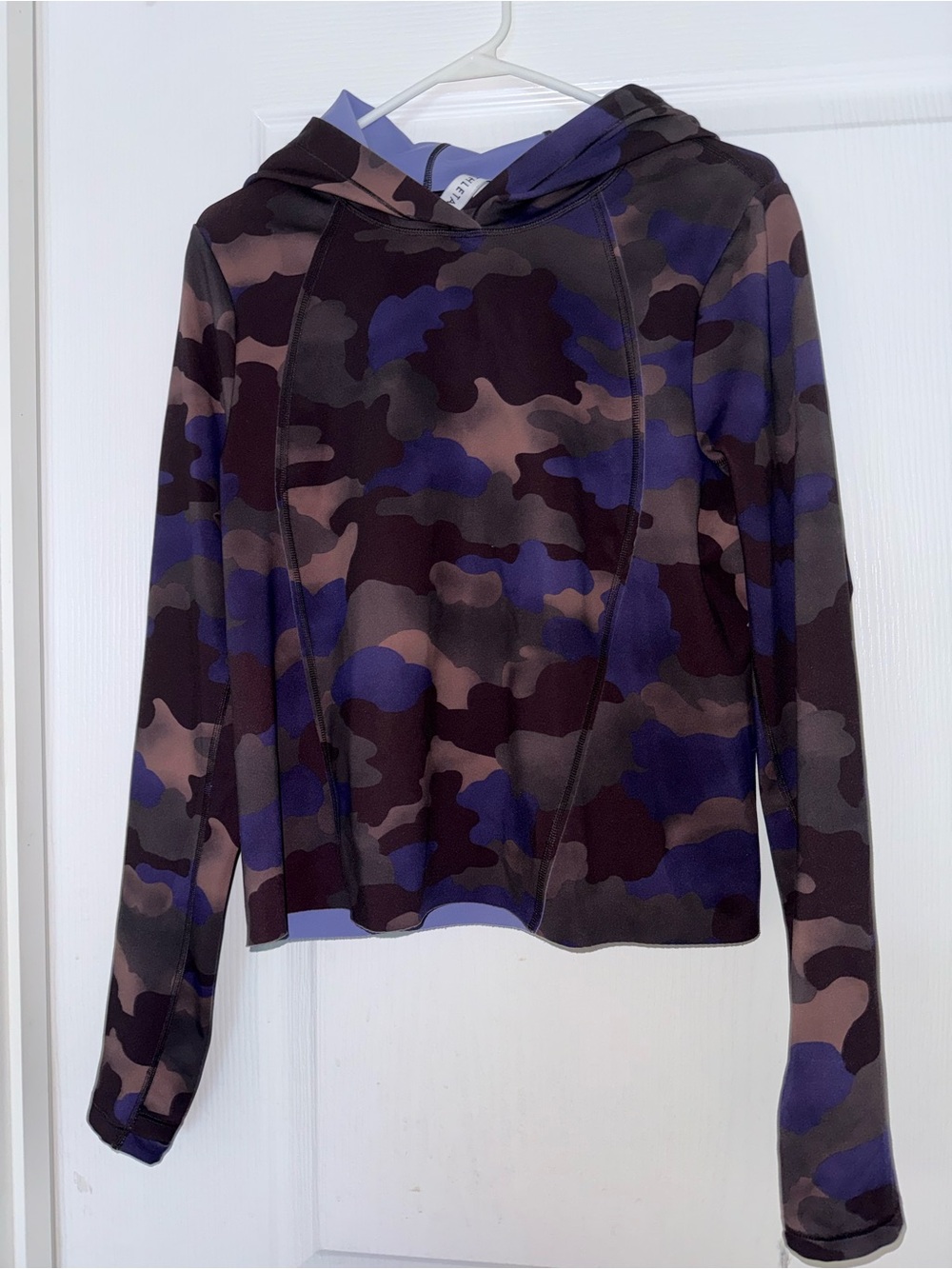 Athleta Camo Hoodie in Purple, Brown & Gray Tones